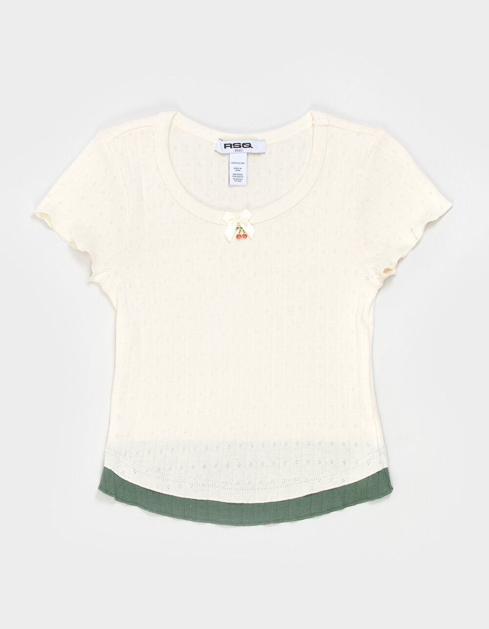RSQ Girls Cherry Double Layer Top