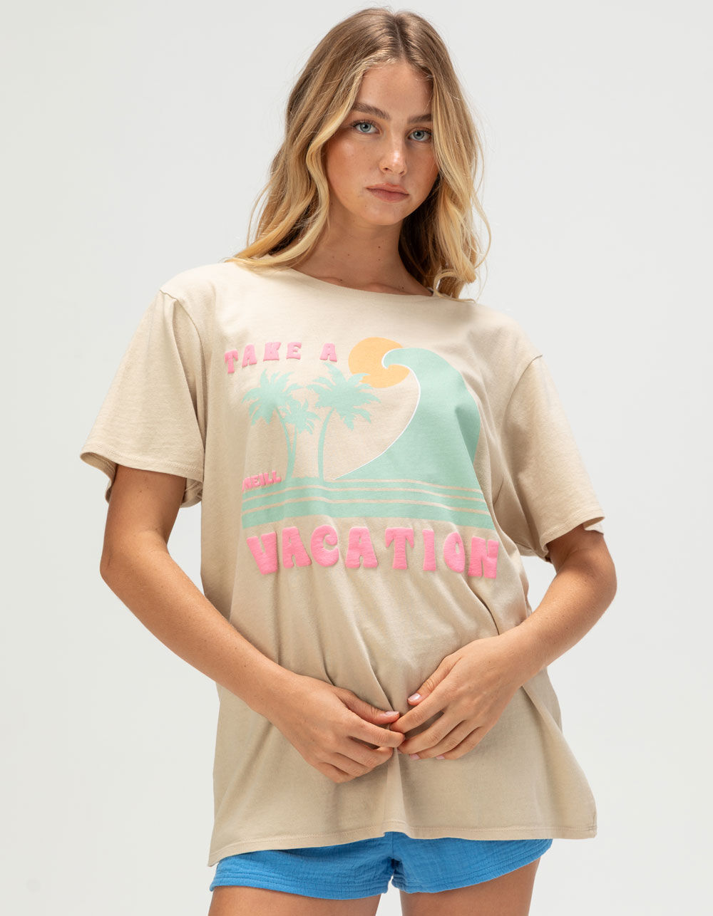 O'NEILL Take A Vacation Womens Boyfriend Tee