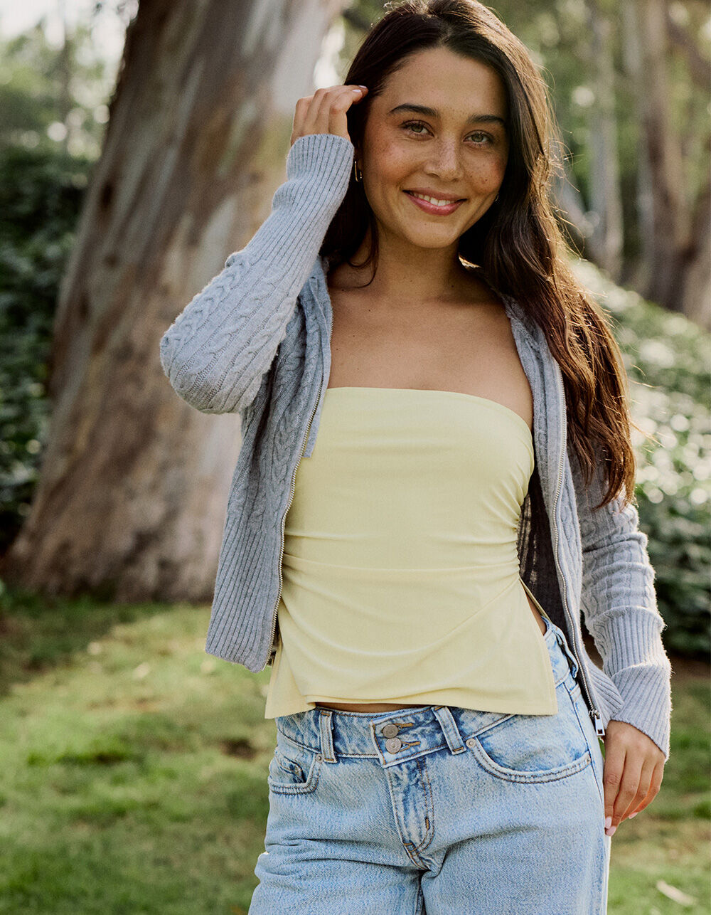 TILLYS Butter Soft Side Slit Womens Tube Top