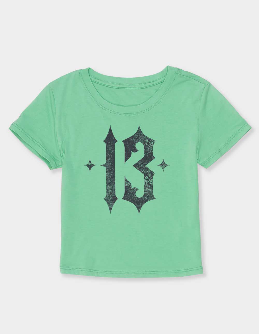 13 Distressed Womens Baby Tee