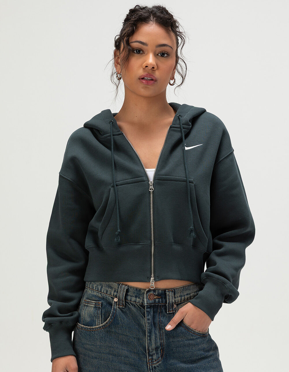 NIKE Sportswear Phoenix Cropped Womens Zip-Up Hoodie