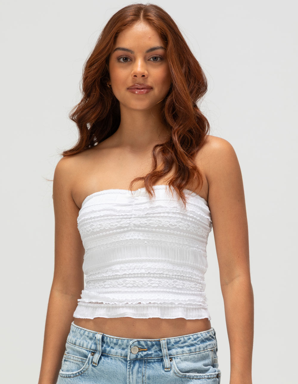 FULL TILT Lace Womens Tube Top