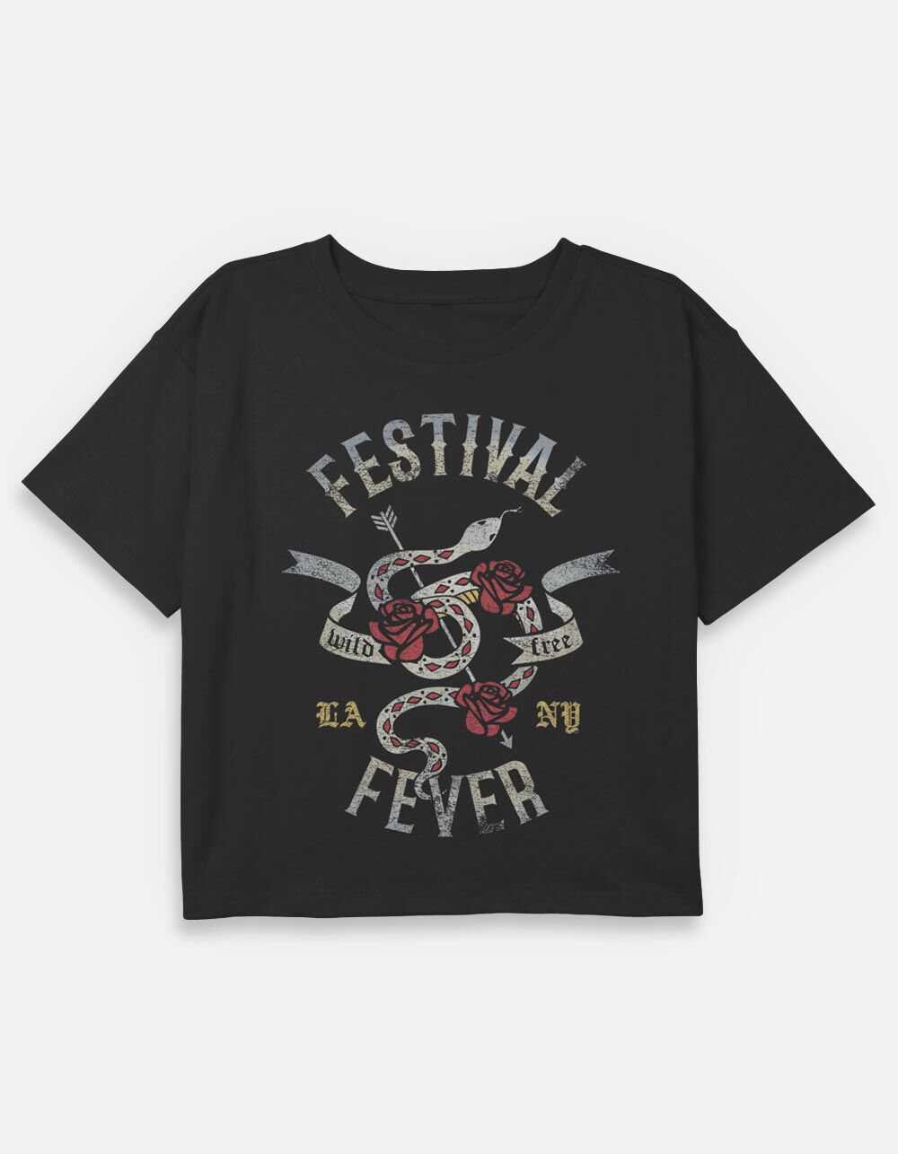 MUSIC Festival Fever Girls Crop Tee