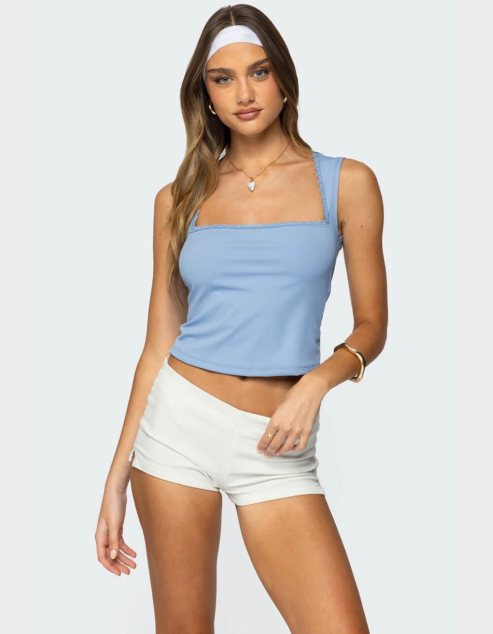 EDIKTED Fae Square Neck Open Back Top
