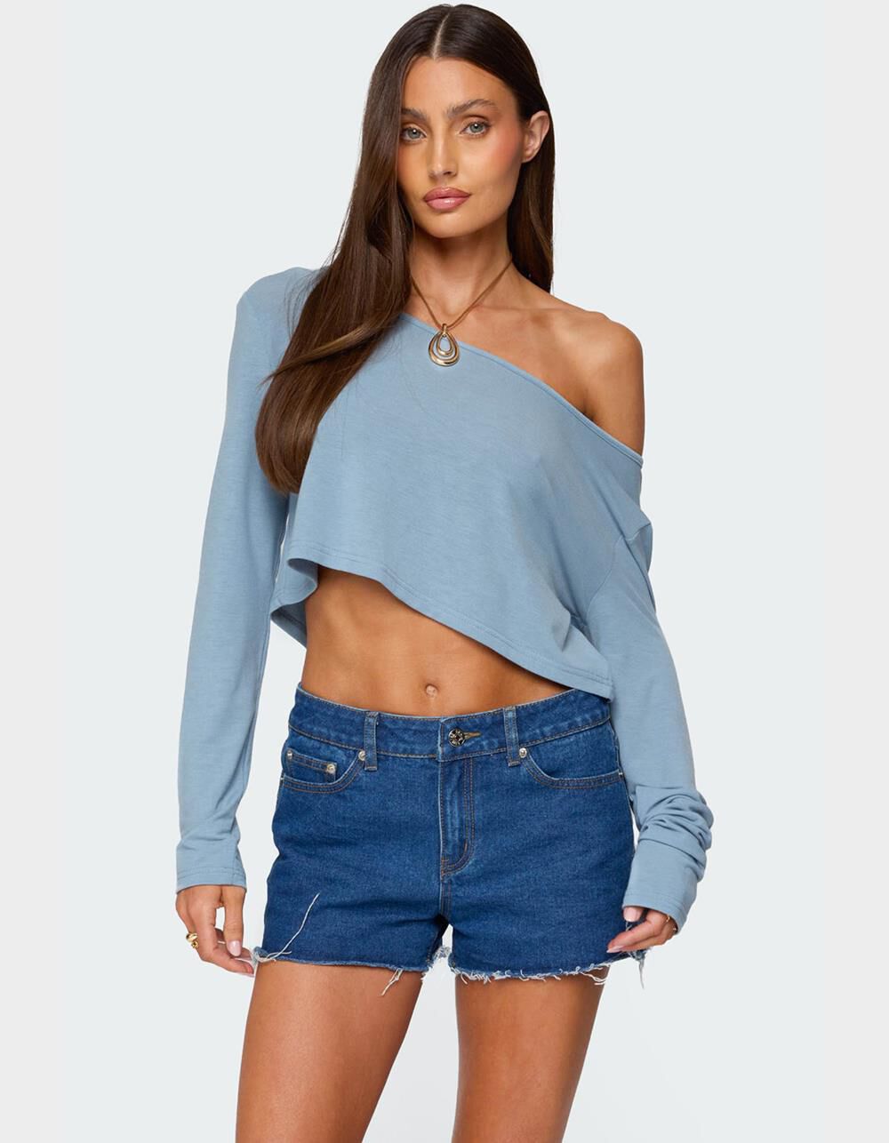 EDIKTED Cropped Off Shoulder Top