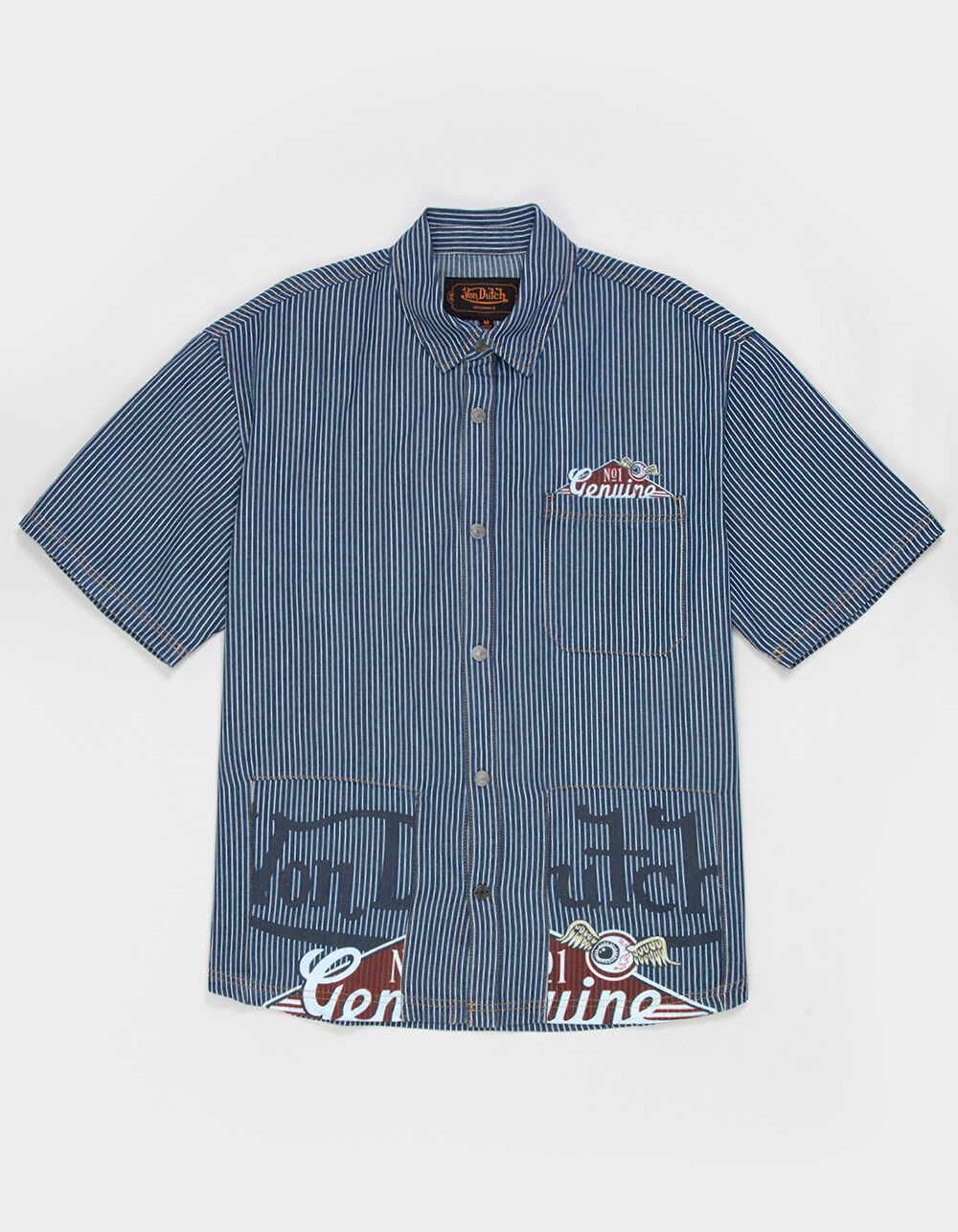 VON DUTCH Mens Snap Front Shirt