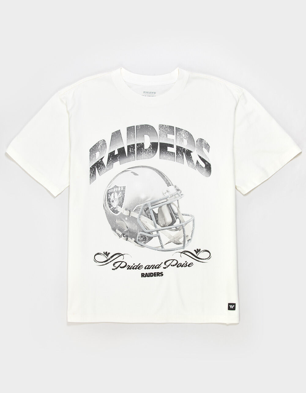 THE WILD COLLECTIVE Las Vegas Raiders Helmet Mens Boxy Tee