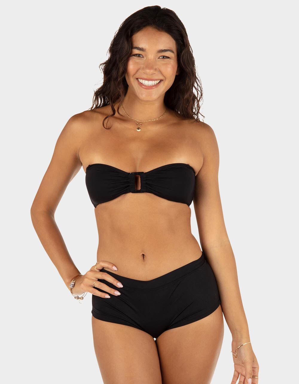 HURLEY Solid Ring Womens Bandeau Top
