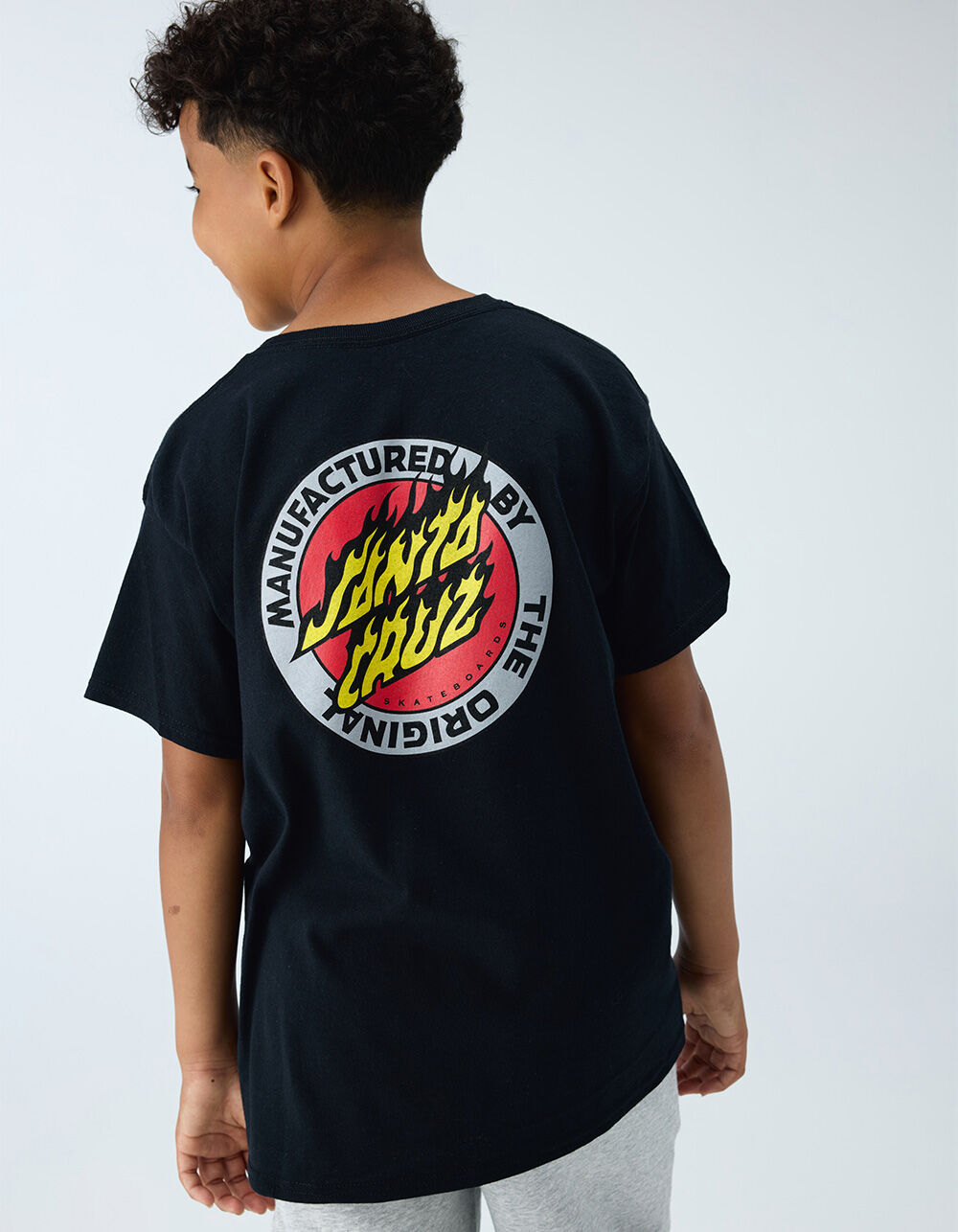 SANTA CRUZ Flamed Mfg Dot Boys Tee