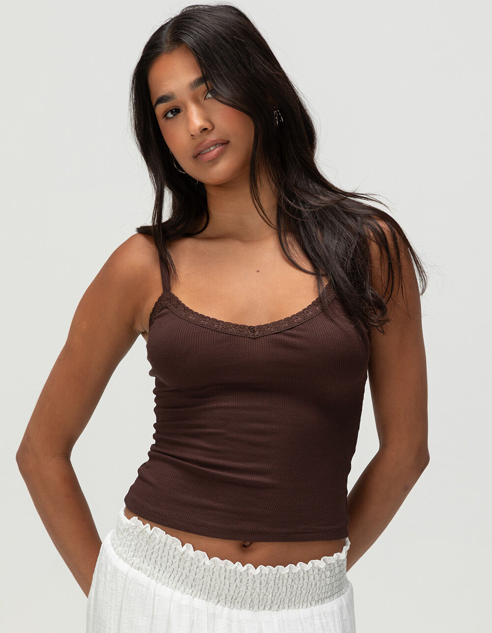 TILLYS Womens Lace Trim Cami