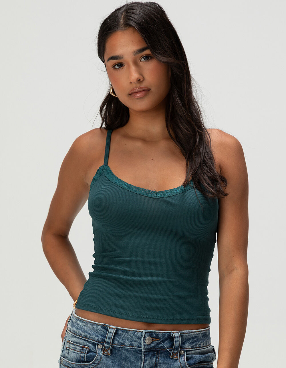 TILLYS Womens Lace Trim Cami