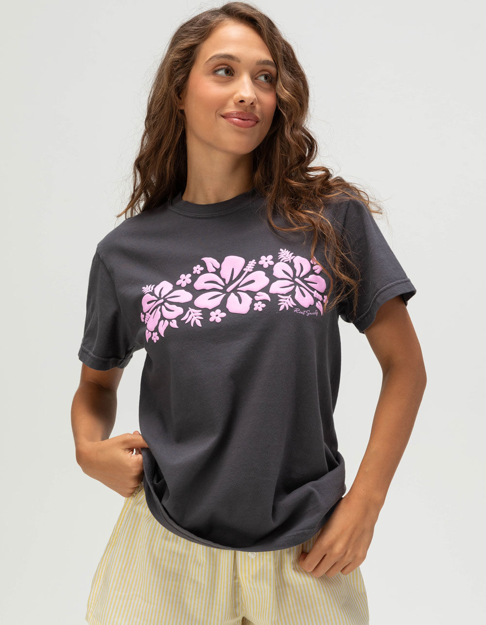 RIOT SOCIETY Hibiscus Puff Womens Tee
