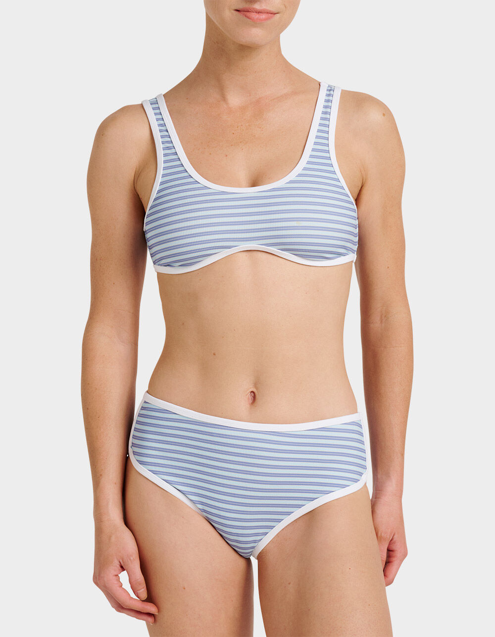 QUIKSILVER Cali Striped Crop Bikini Top
