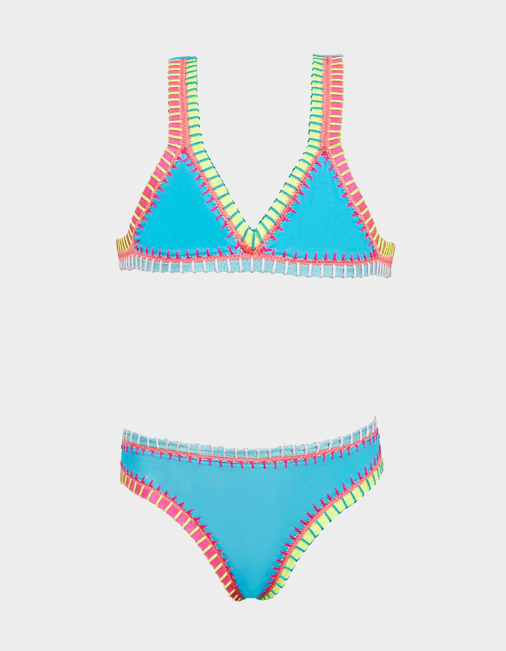 PQ Swim Rainbow Embroidered Girls Bikini Set