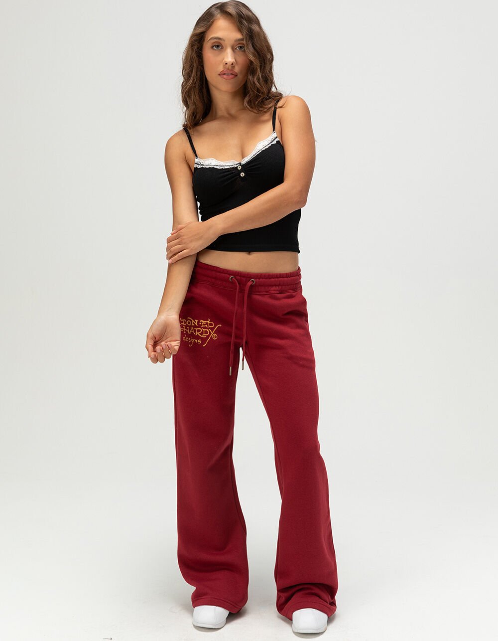 ED HARDY Amor Butterfly Womens Sweatpants