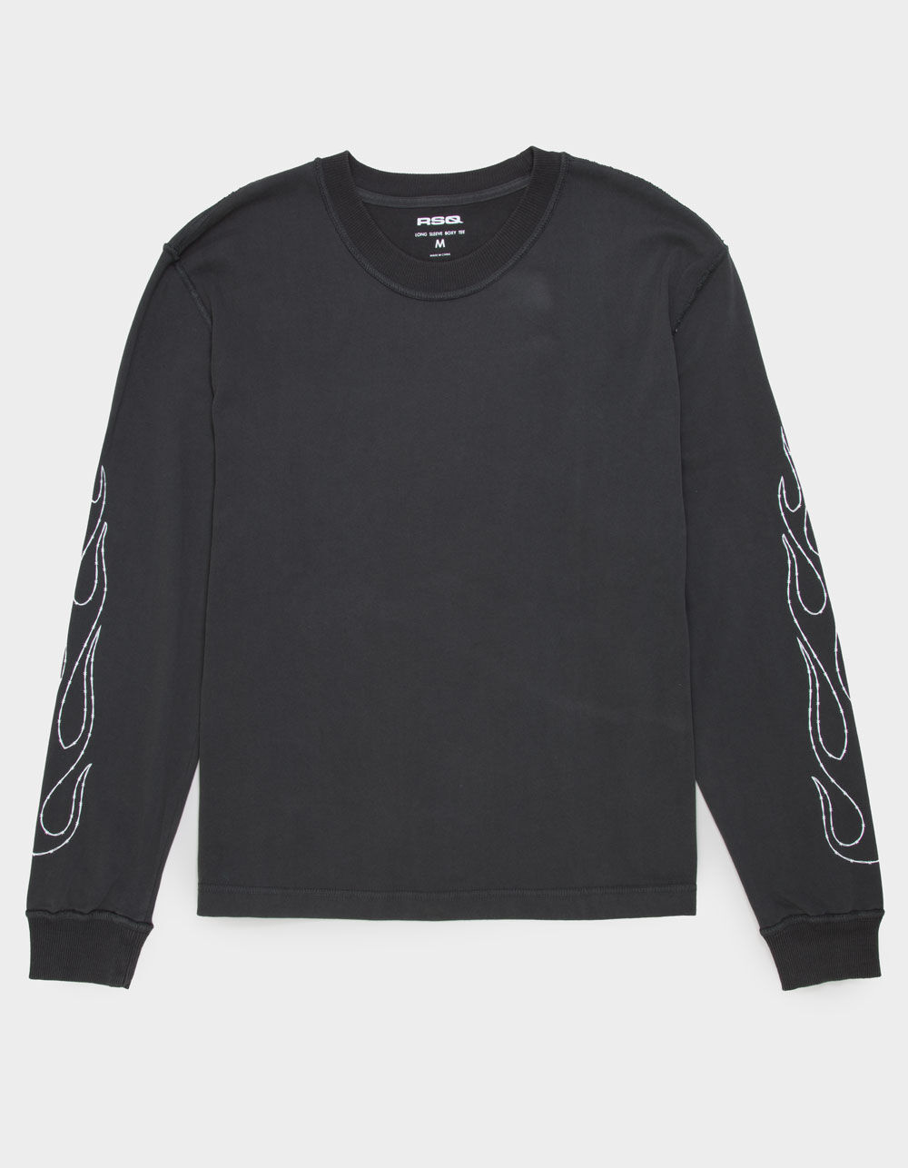 RSQ Mens Sleeve Hit Long Sleeve Boxy Tee