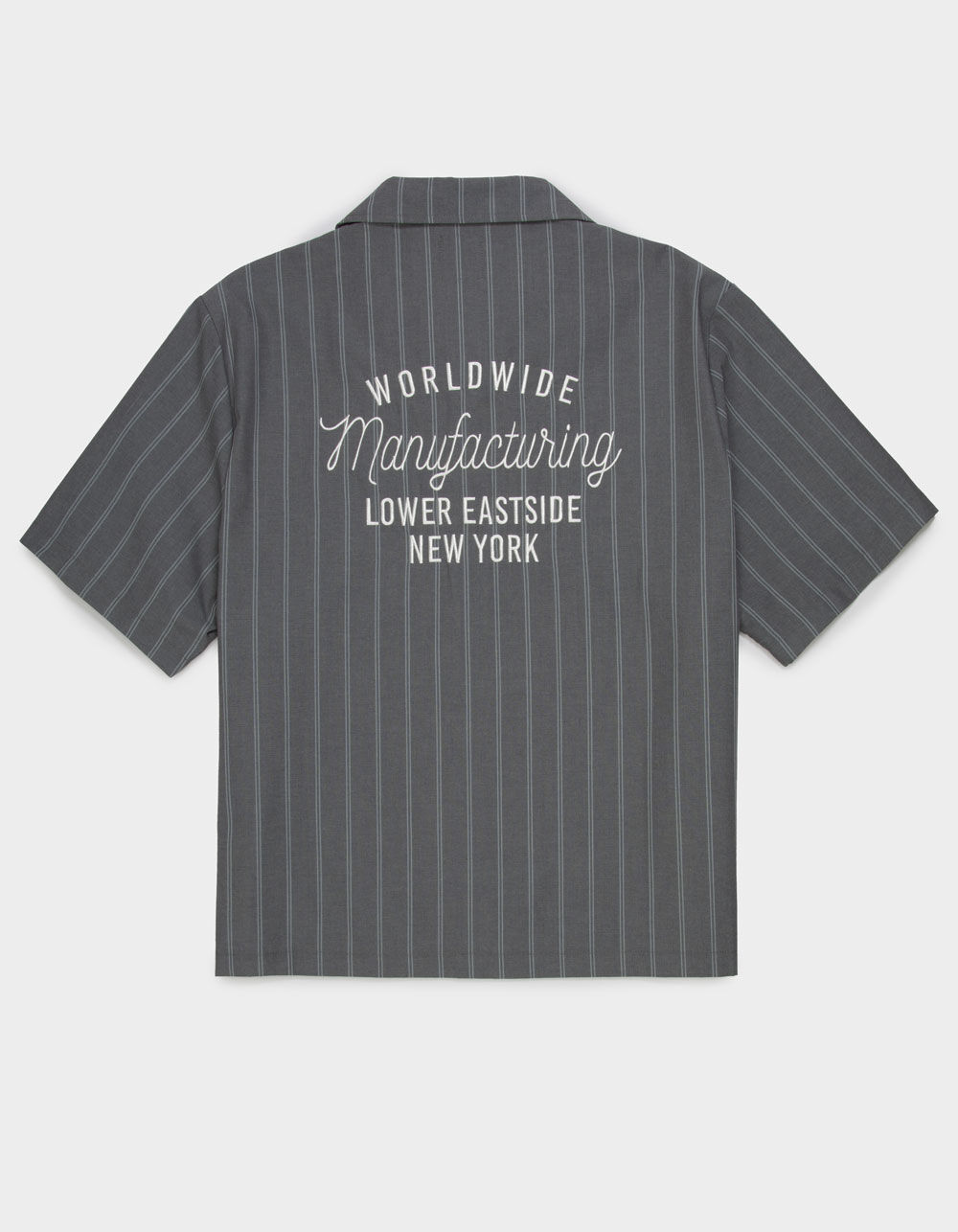 RSQ Mens Embroidered Stripe Button Up Shirt
