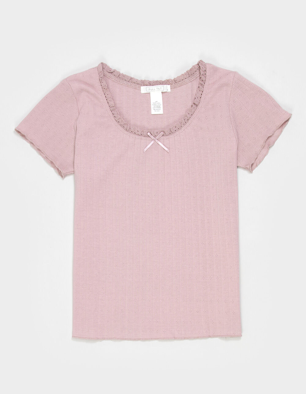 FULL TILT Crochet Trim Girls Top