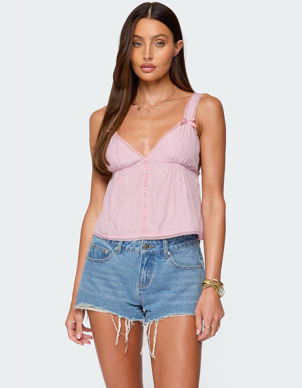 EDIKTED Andea Babydoll Tank Top