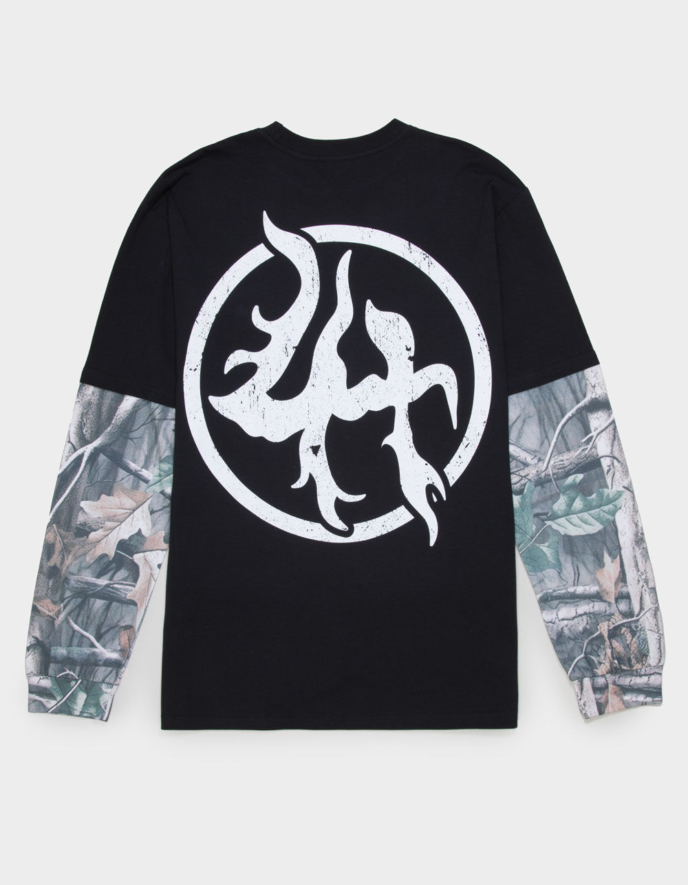 LOST IN THE HILLS Mens Long Sleeve 2fer Tee