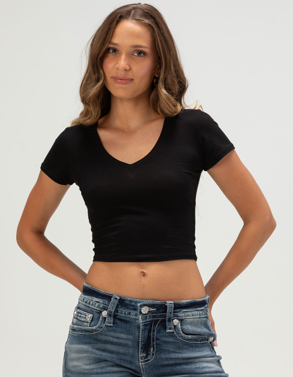 BOZZOLO Womens V-Neck Tee