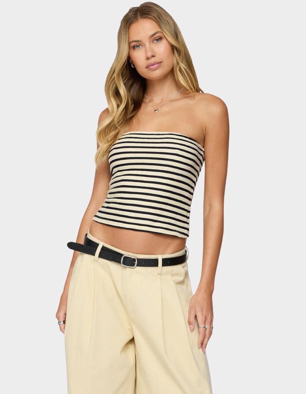 EDIKTED Odora Striped Tube Top
