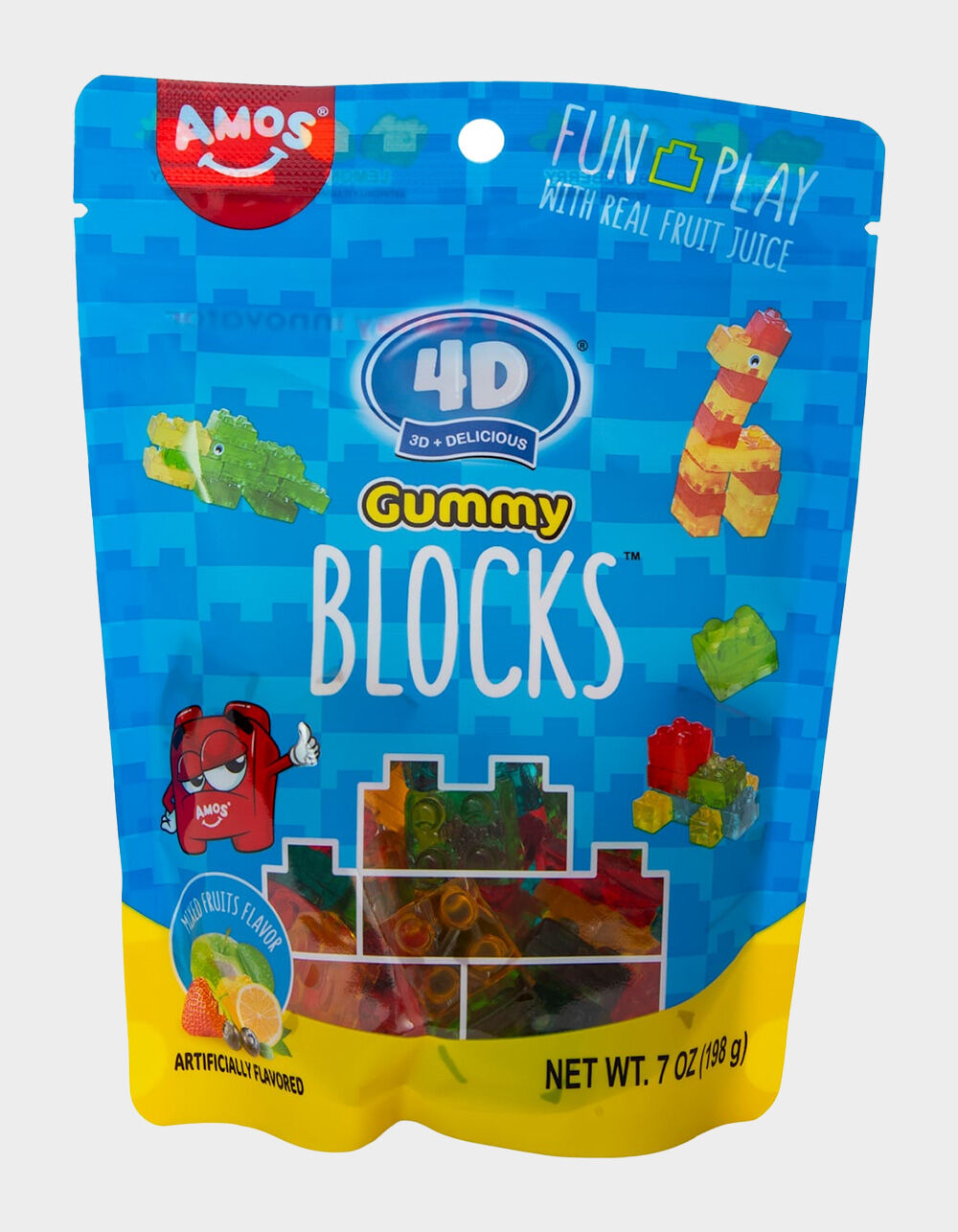 AMOS 4D Blocks Gummy Candy