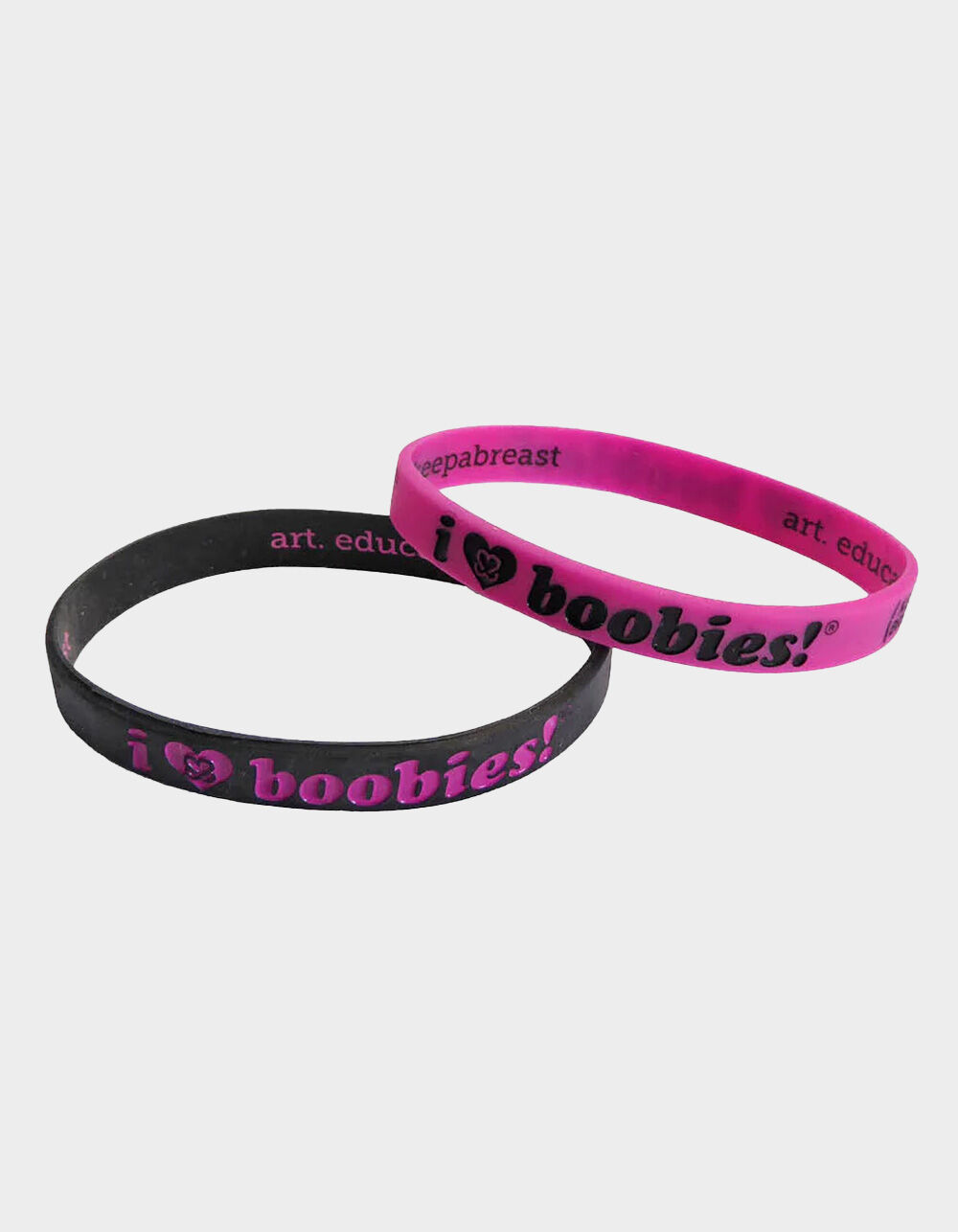 KEEP A BREAST I Love Boobies! 2 Pack Mini Bracelets