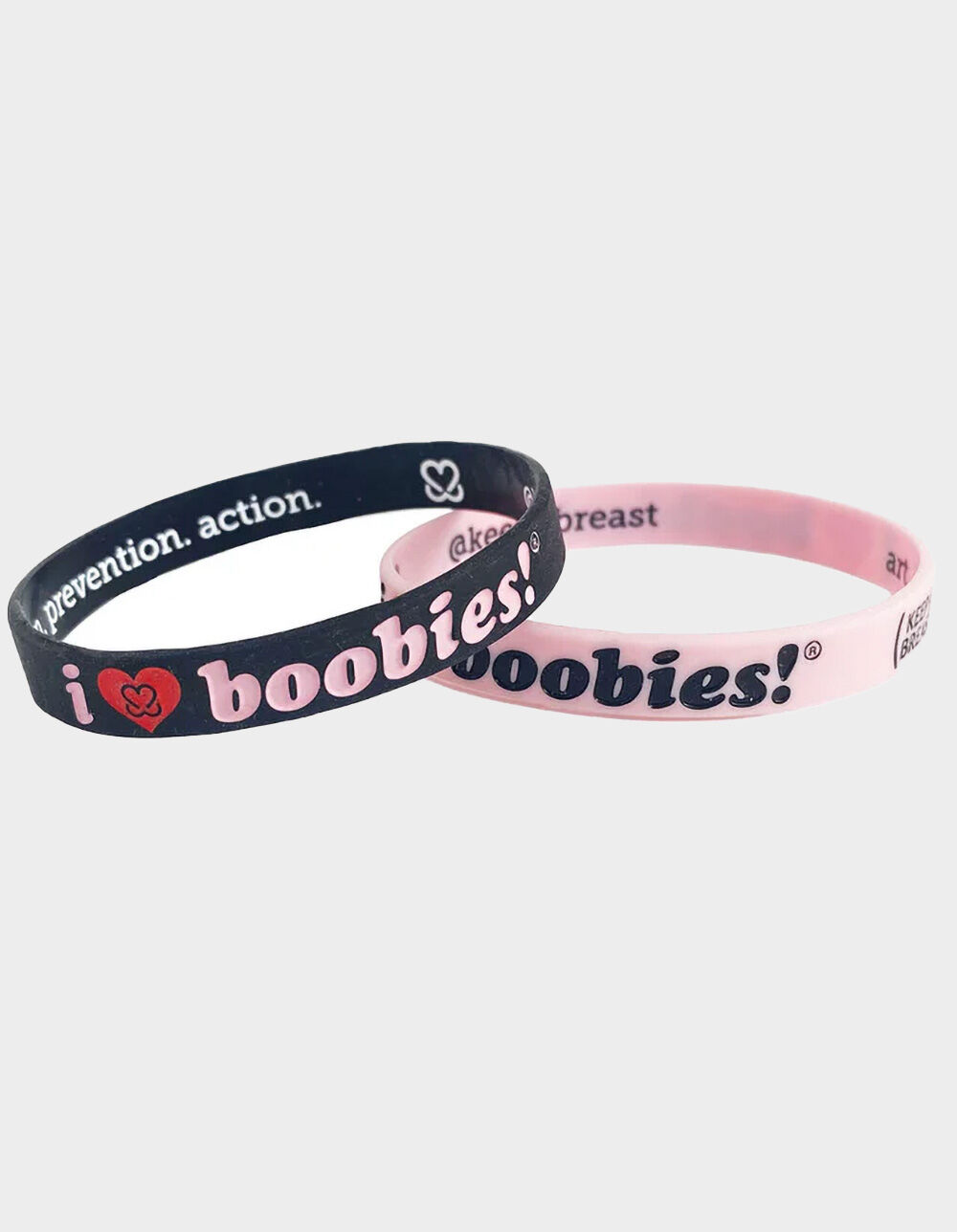 KEEP A BREAST I Love Boobies! 2 Pack Mini Bracelets
