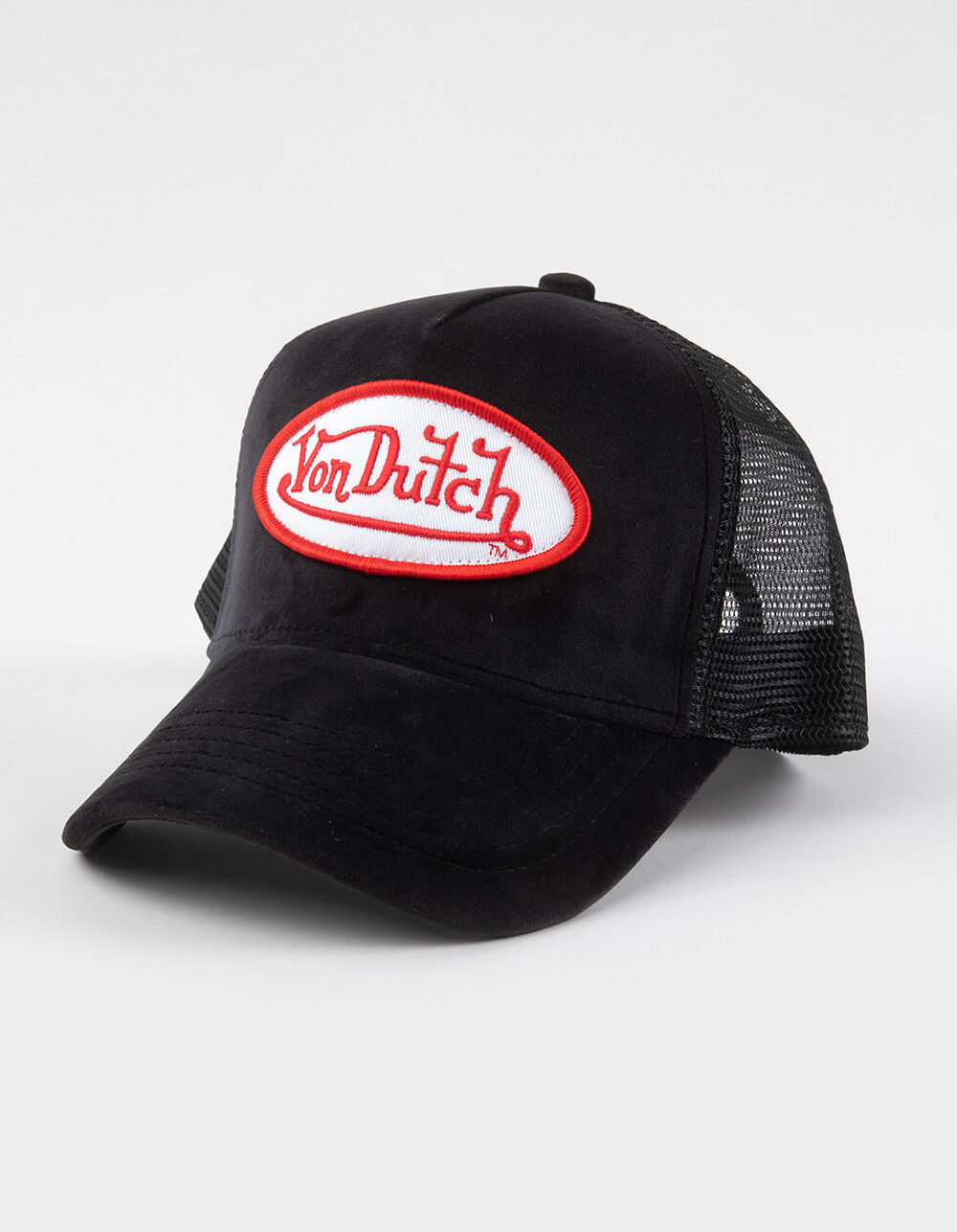 VON DUTCH Black Velvet Trucker Hat