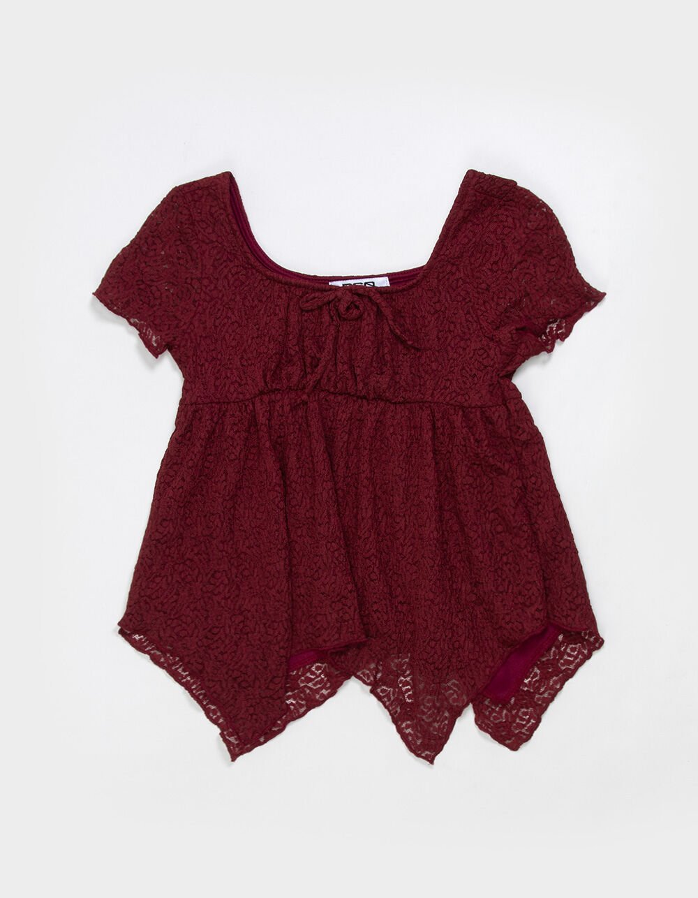 RSQ Girls Texture Babydoll Top