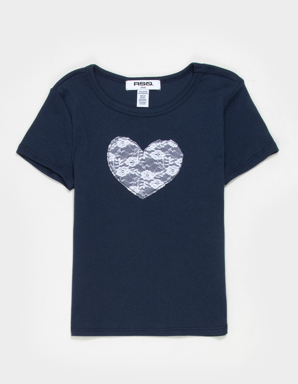 RSQ Girls Lace Heart Tee