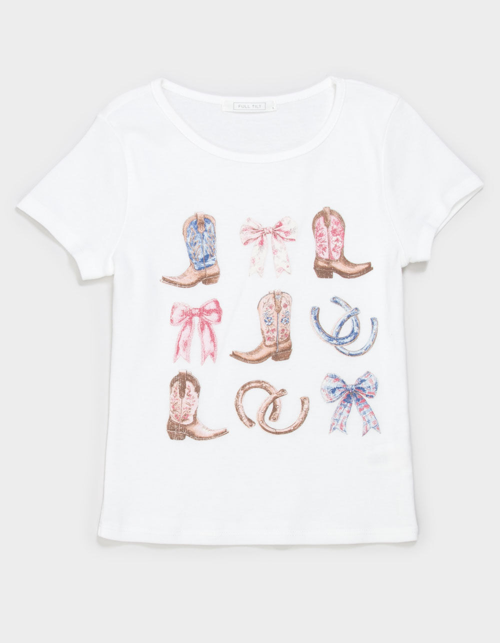 FULL TILT Western Grid Girls Tee
