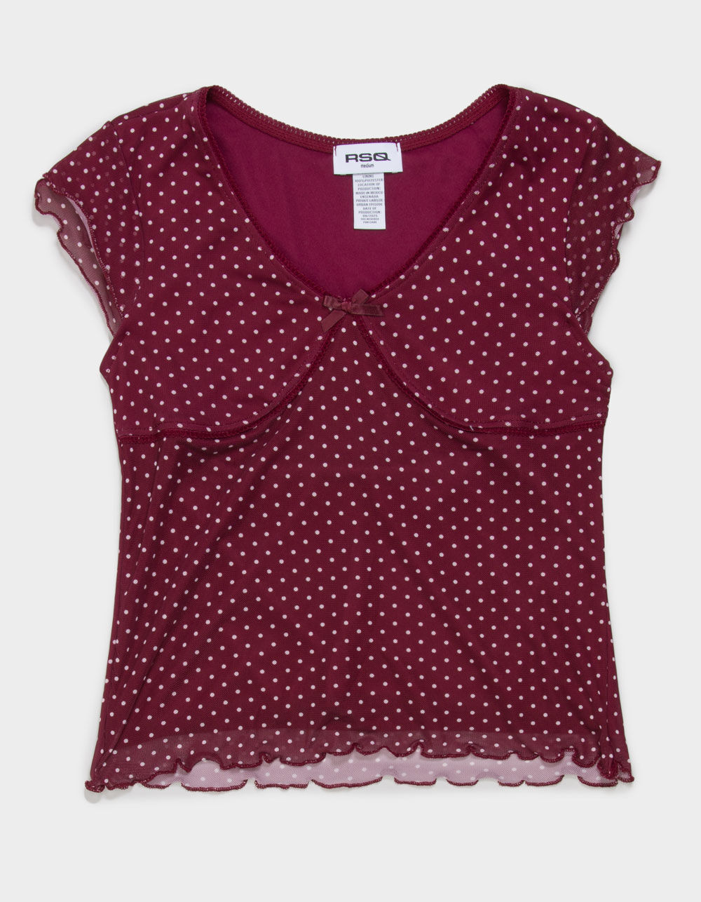 RSQ Girls Polka Dot Mesh Top