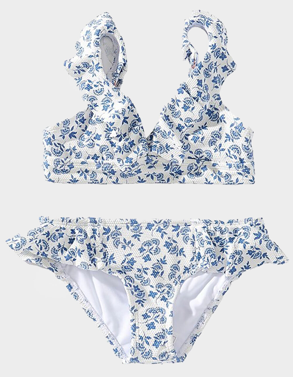 RAISINS Day Dreamer Girls Texture Ruffle Triangle Top Bikini Set