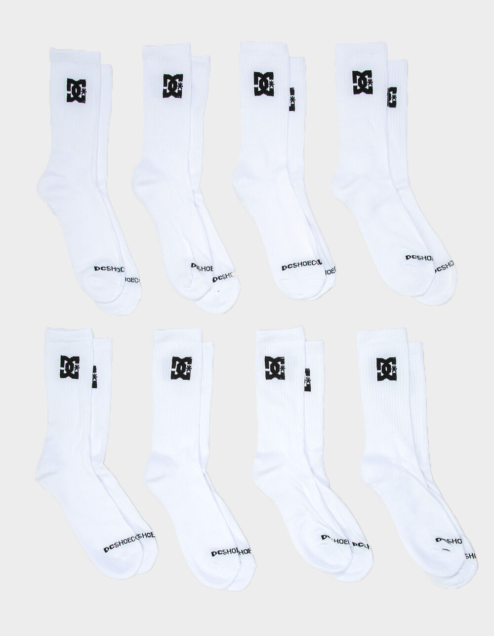 DC Shoes 8 Pack Mens Crew Socks