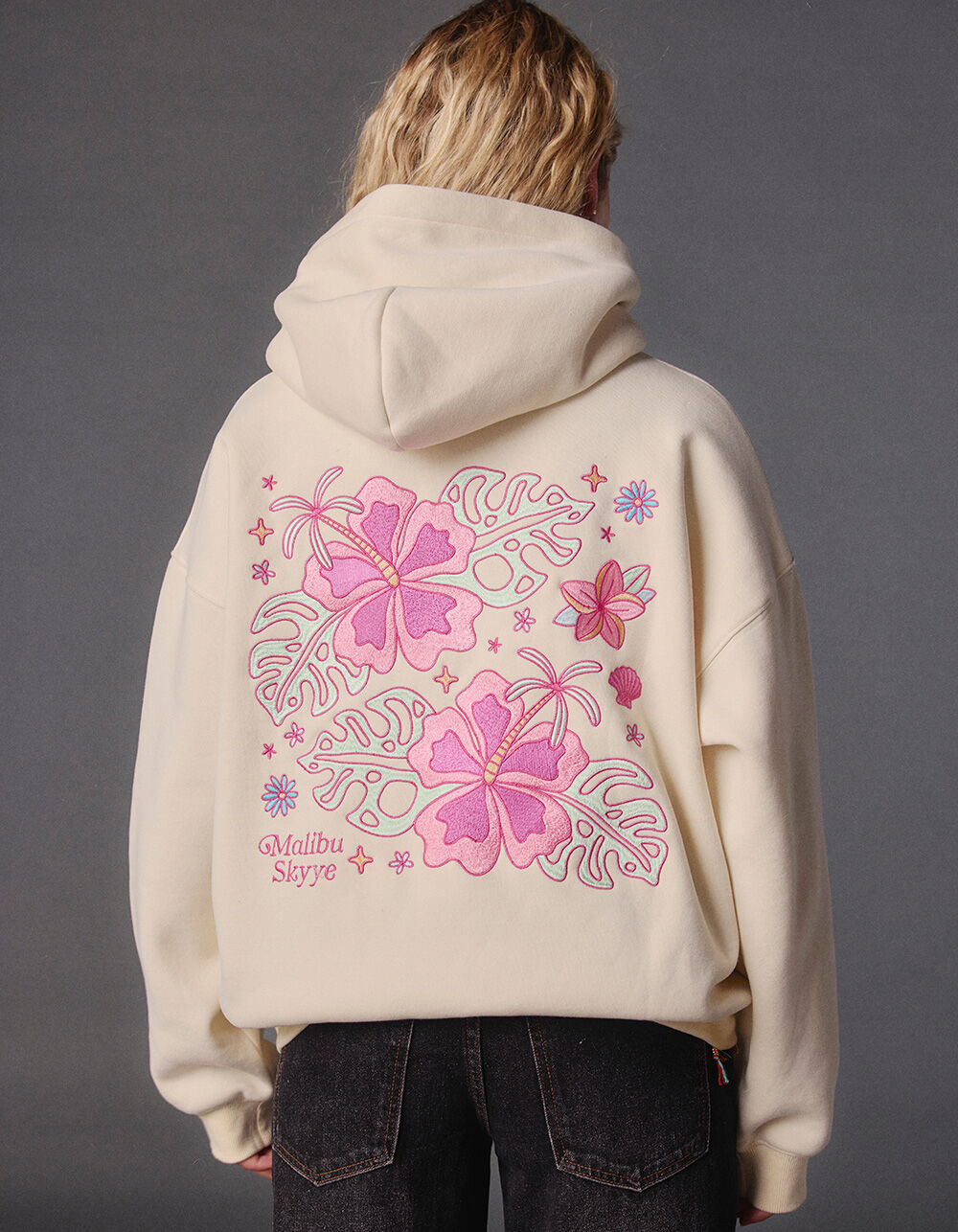 MALIBU SKYYE Pink Paradise Womens Hoodie MALIBU SKYYE Pink Paradise Womens Hoodie