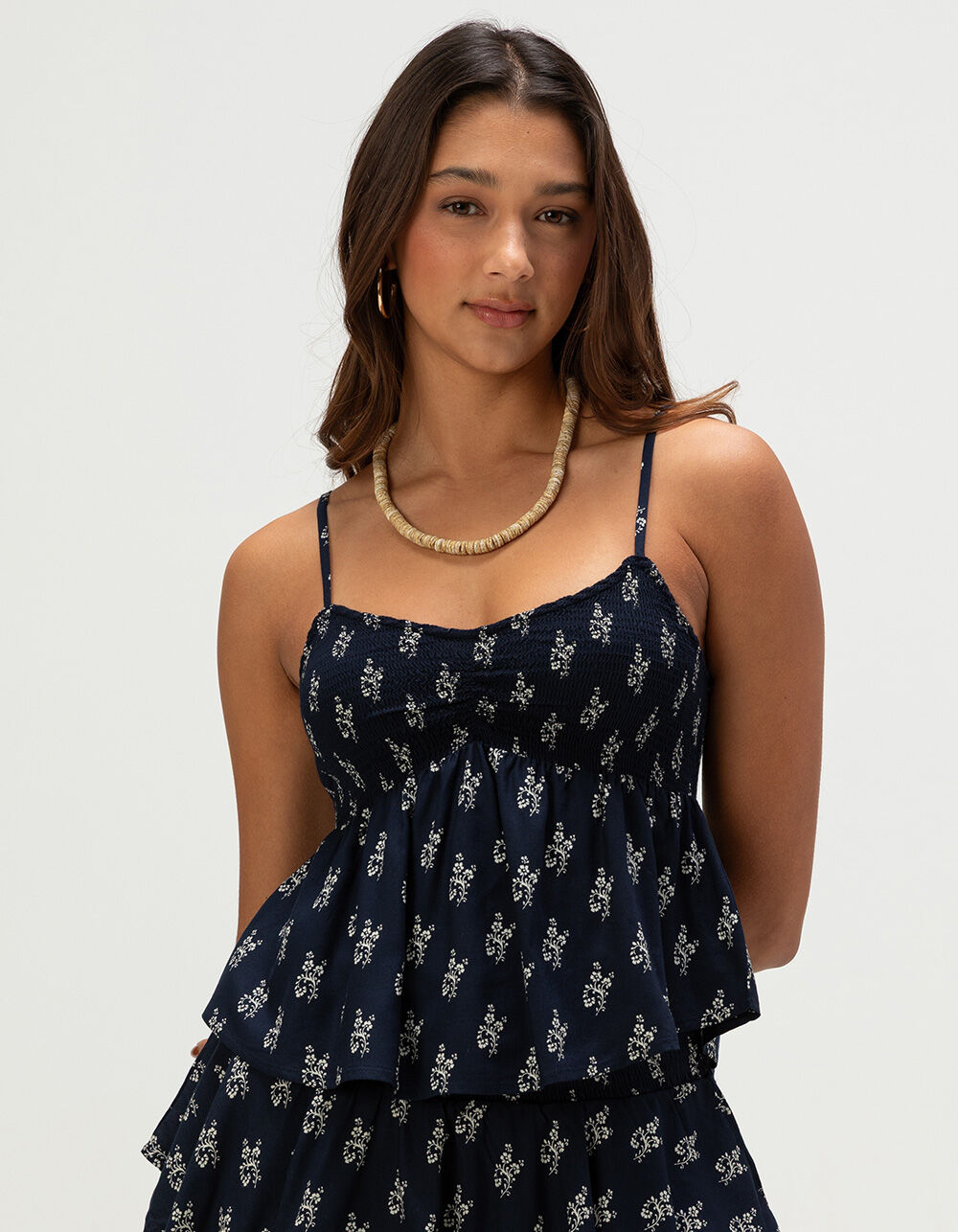 PATRONS OF PEACE Sophie Womens Smocked Top