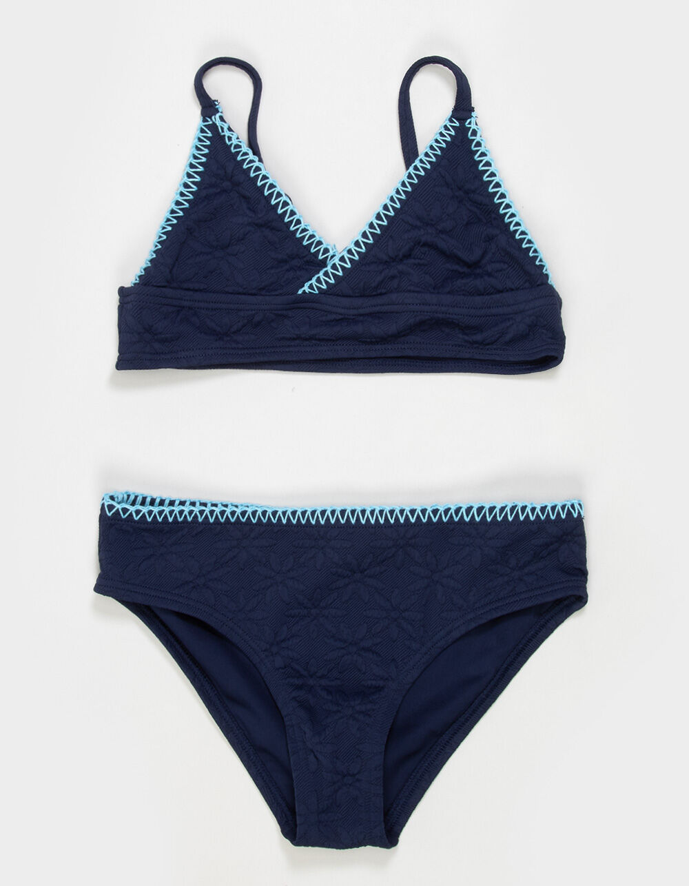 FULL TILT Texture Stitch Girls Triangle Bikini Set