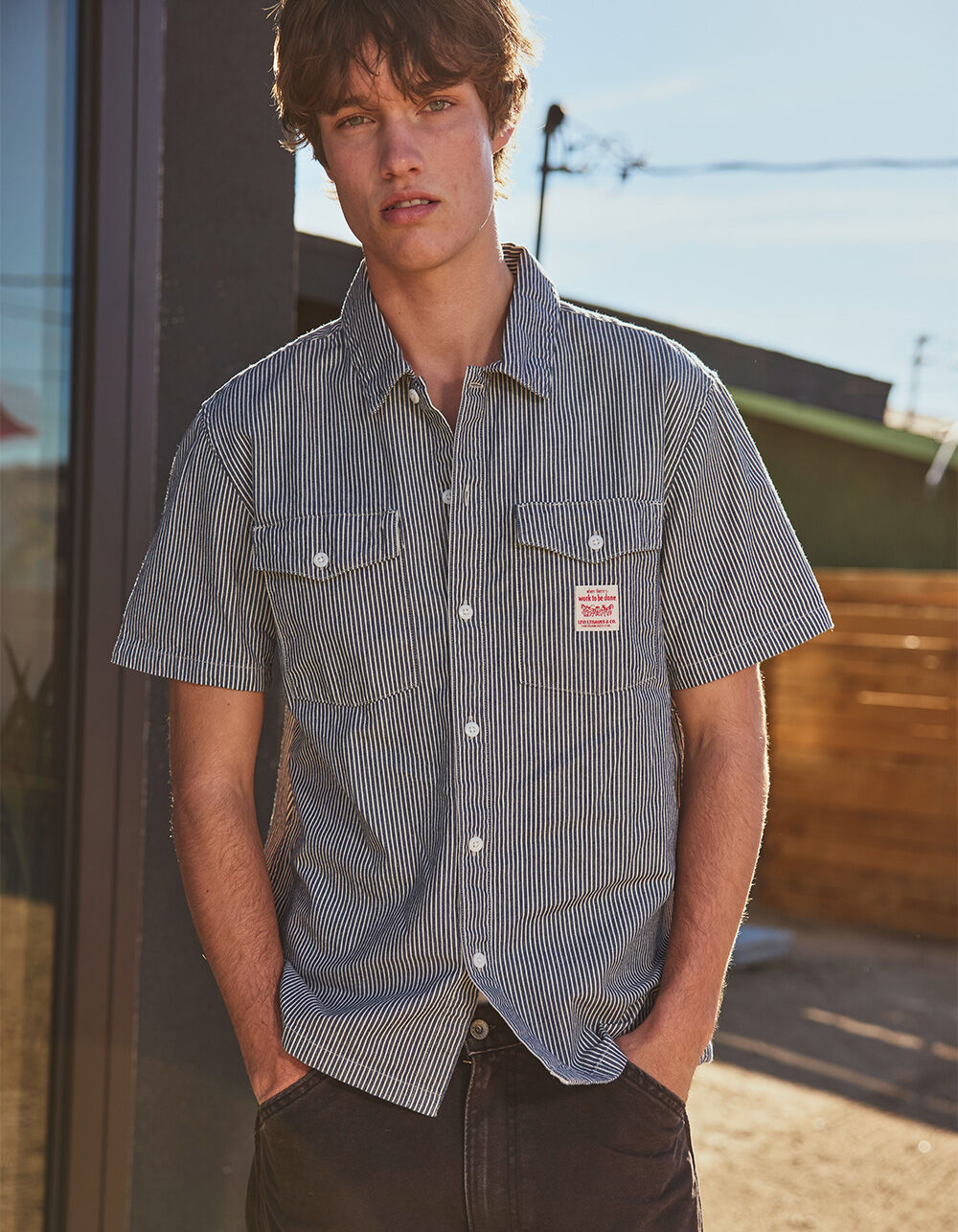 LEVI'S Worker Mens Button Up Shirt