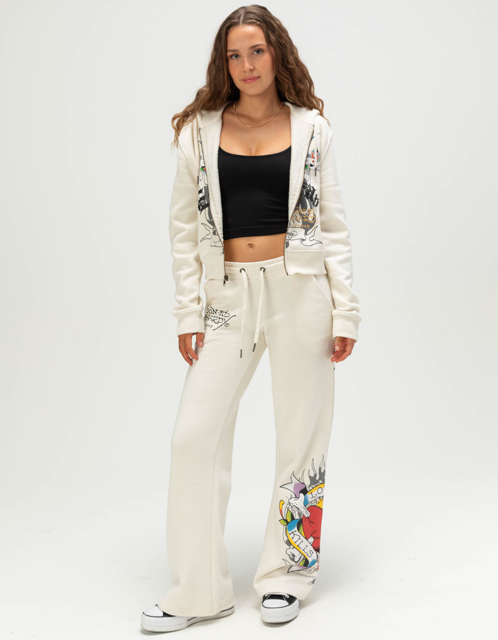 ED HARDY Love Kills Slowly Womens Fleece Pants