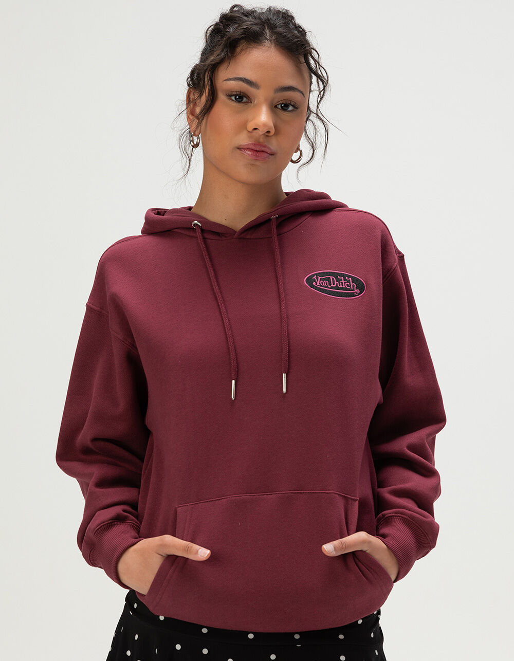VON DUTCH Logo Womens Hoodie