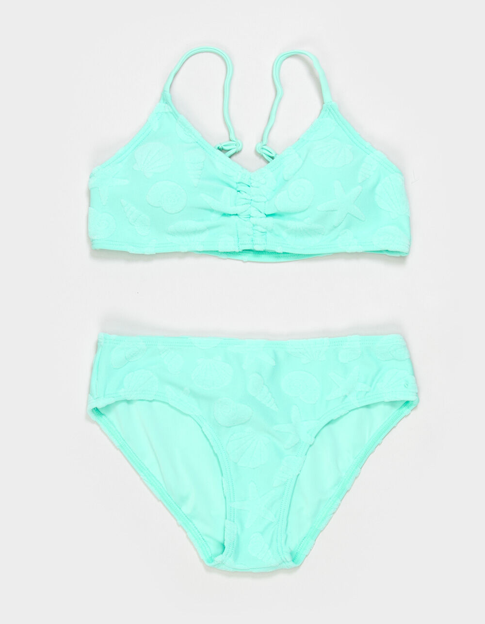 FULL TILT Girls Textured Bralette Bikini Set