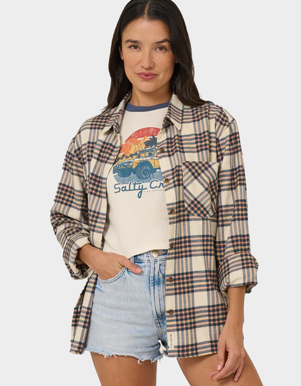 SALTY CREW Out West Womens Oversized Flannel