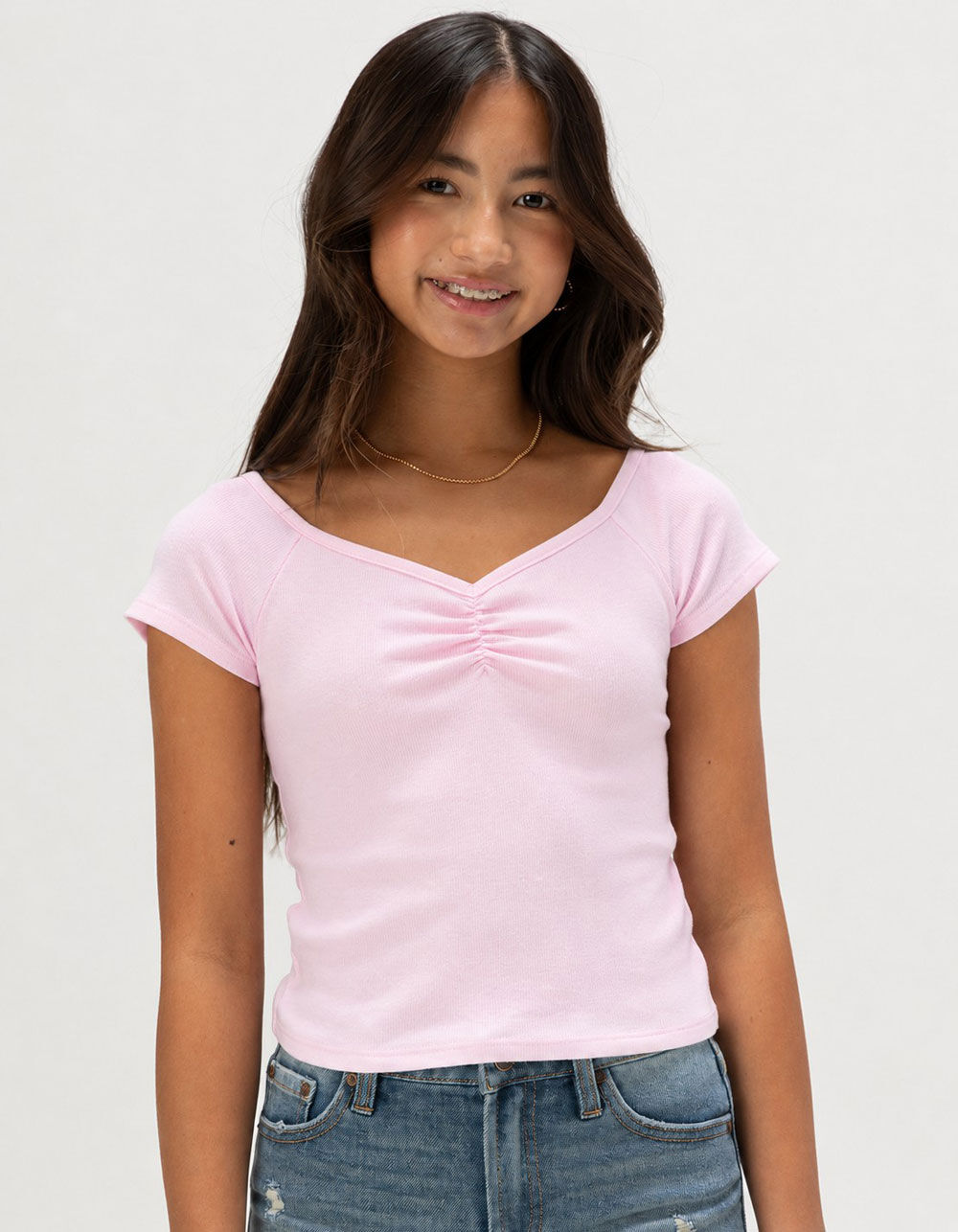 FULL TILT Essentials Girls Cinch Tee