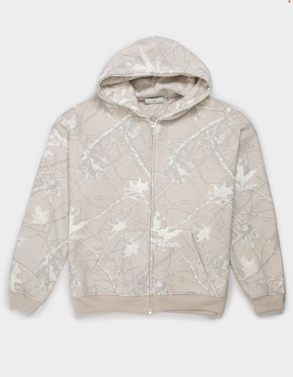 BROOKLYN CLOTH Mens Boxy Zip-Up Hoodie