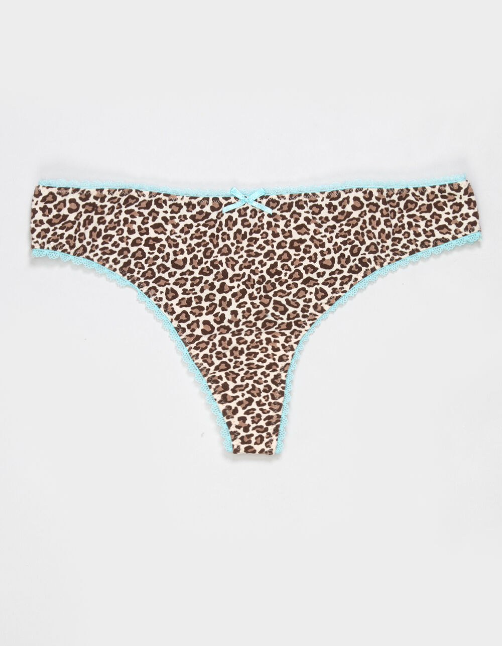 FULL TILT Cotton Bow Lace Trim Thong