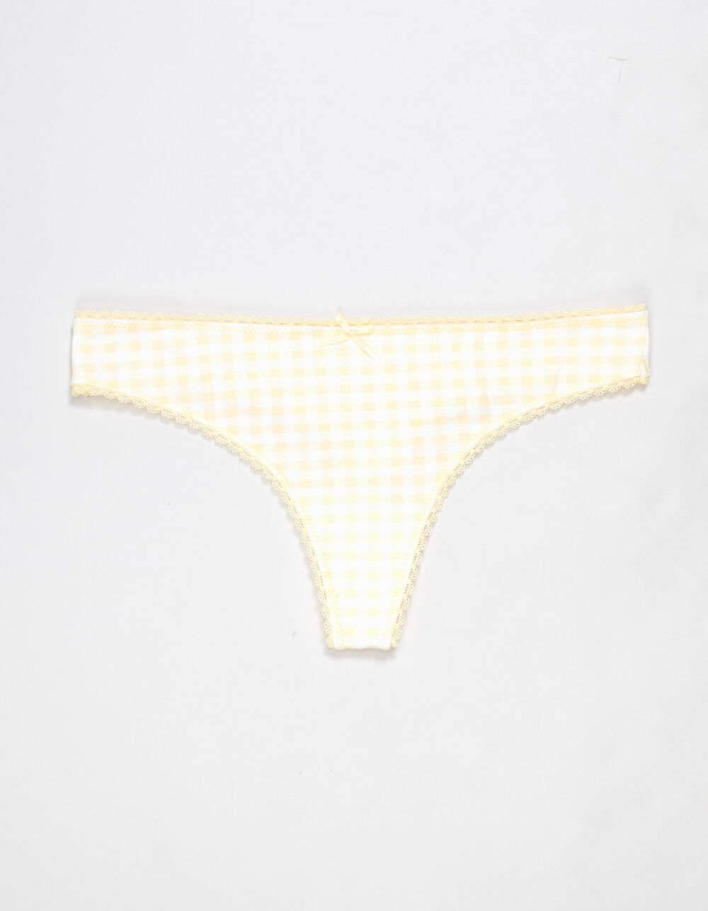 FULL TILT Cotton Bow Lace Trim Thong