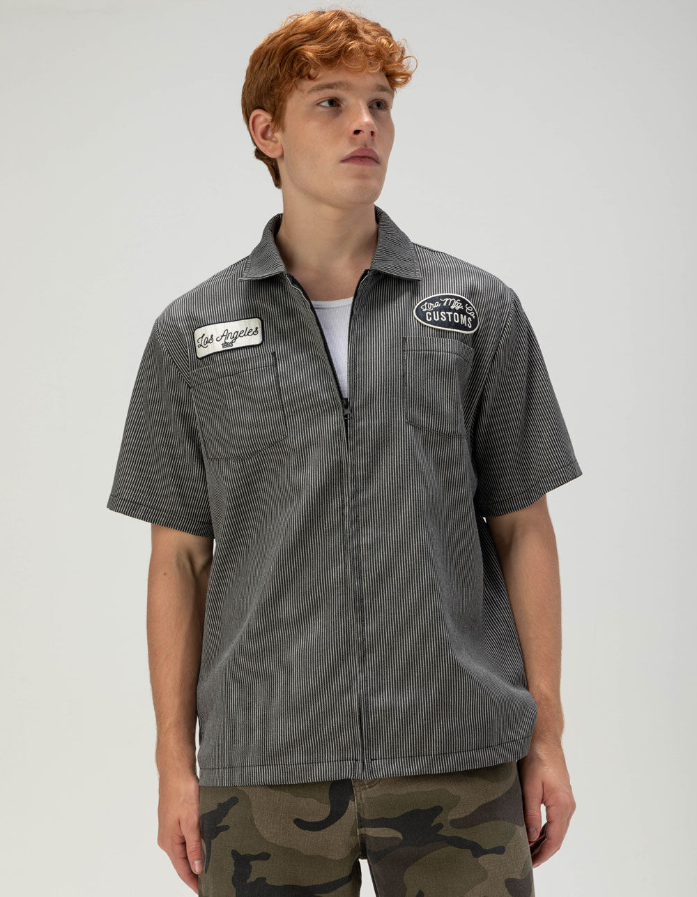 LIRA Garage Mens Zip-Up Shirt