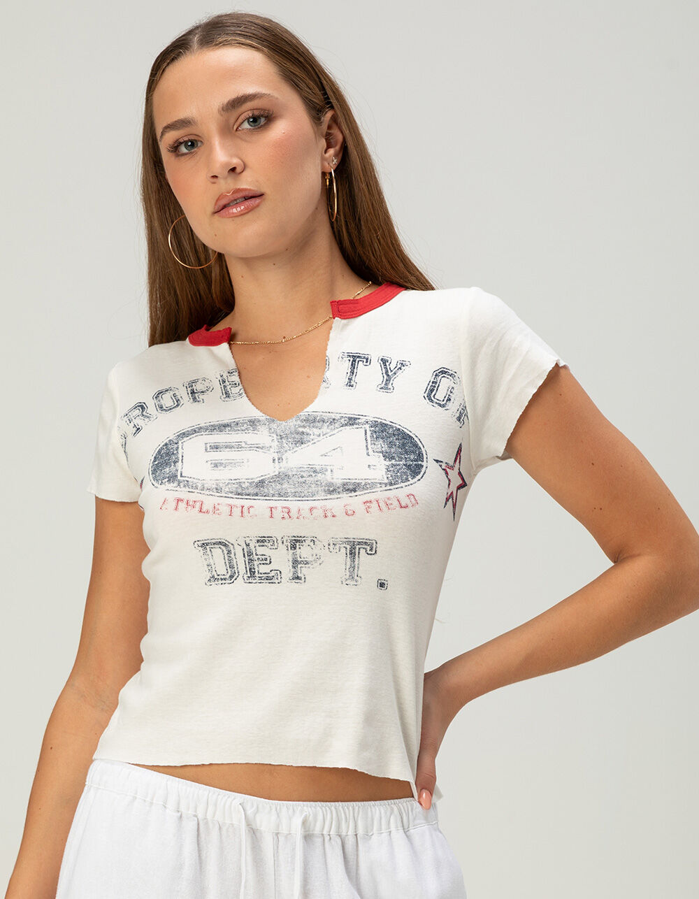 BDG Urban Outfitters Sporty Womens Notch Tee